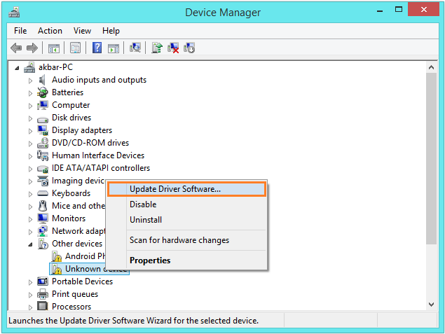 Windows 8.1 Audio -- Device Manager - Update Driver Software... - Windows Wally