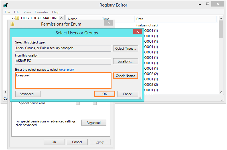 Empty Device Manager - regedit - Enum - Permissions... - 3 -- Windows Wally