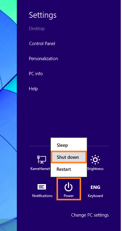 Windows 8 Power Buttons - Restart - Sleep -- Windows Wally