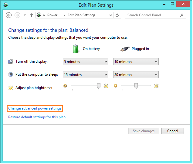 Windows 8.1 Sleep Mode - Power Options - Change Plan Settings -- Windows Wally