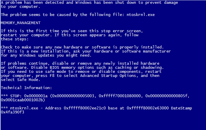 ntoskrnl.exe - Cover - BSoD -- Windows Wally