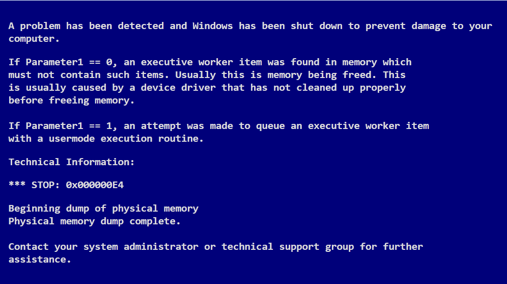 Worker_Invalid - Cover - BSoD -- Windows Wally