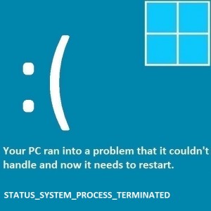 Stop Code 0XC000021A, STATUS SYSTEM PROCESS TERMINATED Error
