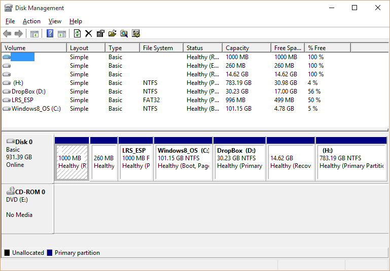 windows 10 disk management not loading