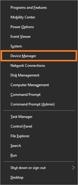 Windows 10 AE - Windows Key+X - Device Manager - Windows Wally