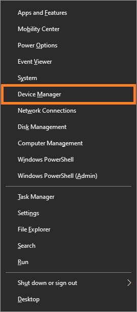 Keyboard - Windows 10 - WindowsKey + X - Device Manager -- Windows Wally